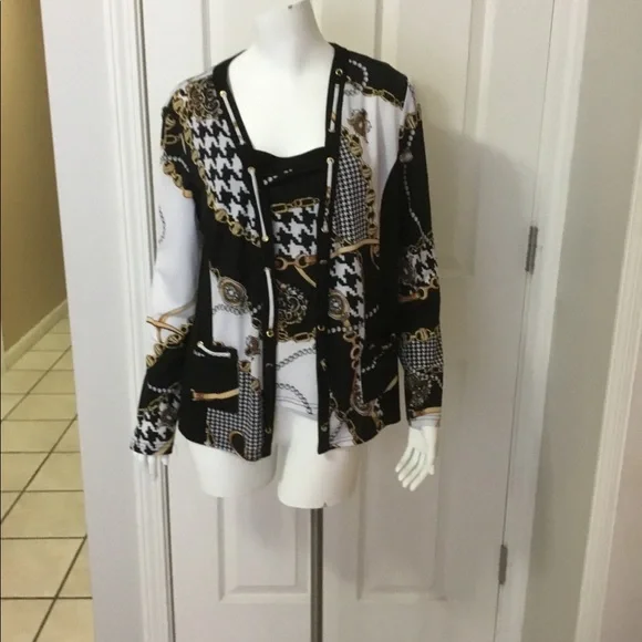 Joseph Ribkoff jacket and tank - Picture 2 of 7